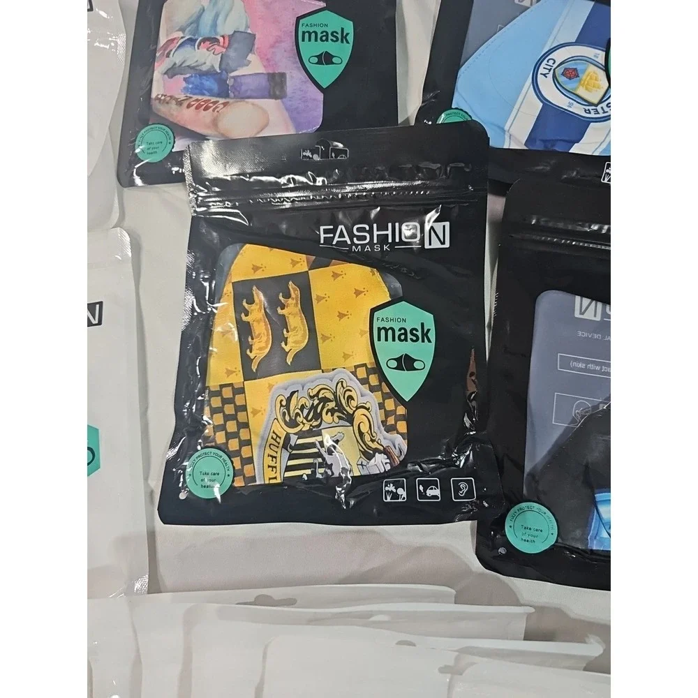 Lot‎ of 29 Reusable Fabric Face Masks Washable Soccer, Mickey, Harry Potter